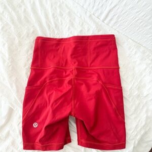 Lululemon Red Fast and Free High-Rise Short 6"
7 Pocket Size 0 XXS